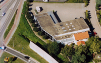Het pand van bovenaf